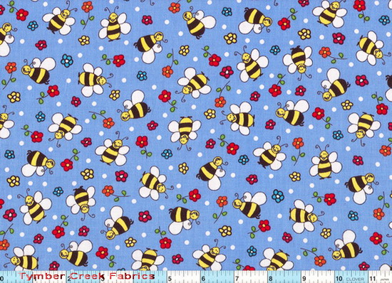 Bumblebees Small Fowers  Blue